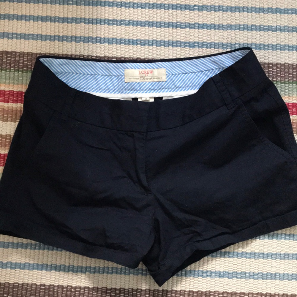 Navy J Crew chino shorts - worn 1